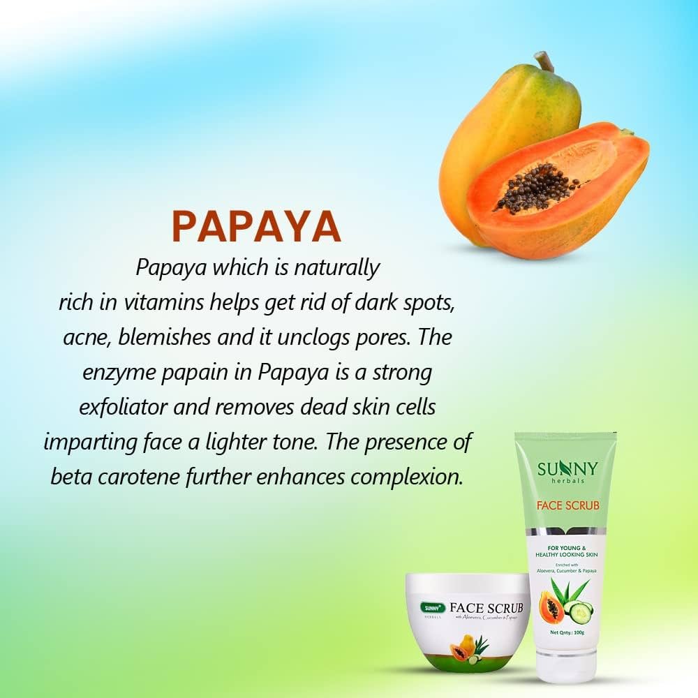 Bakson Sunny Papaya Pack Cream with Aloevera, Papaya & Jojoba Oil, 150 g