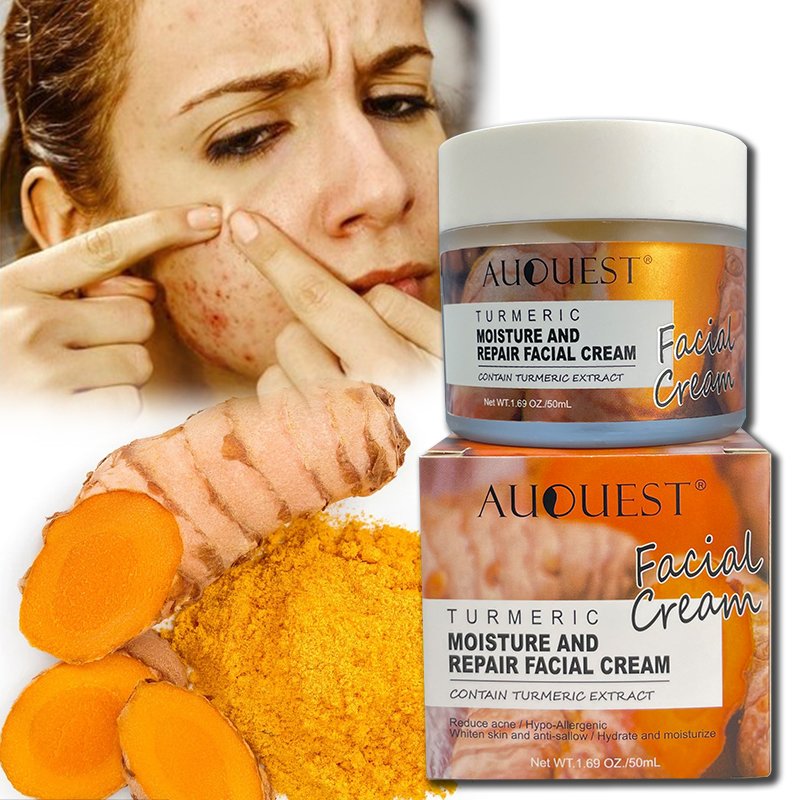 Hot selling Turmeric face cream Private label organic Lightening Anti Acne Dark Spot Whitening Moisturizer Face Cream