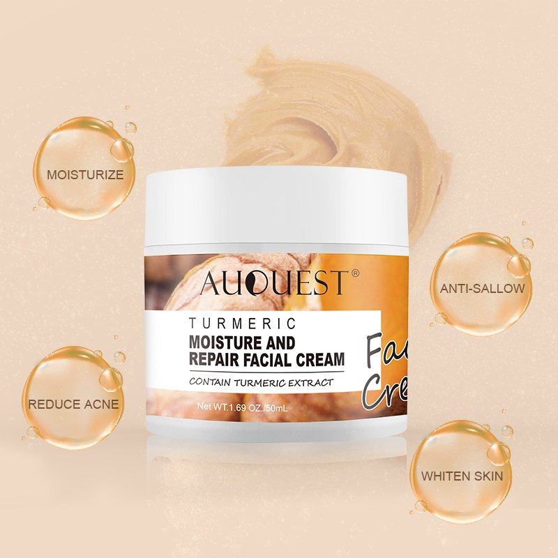 Hot selling Turmeric face cream Private label organic Lightening Anti Acne Dark Spot Whitening Moisturizer Face Cream