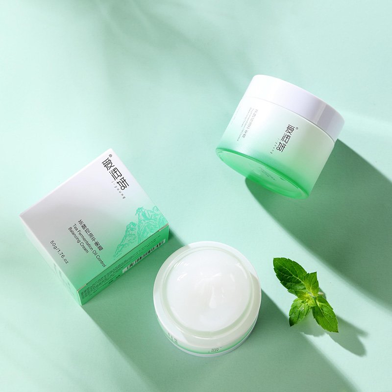 Custom Logo 50ml Firming Lifting Anti Aging Anti Wrinkle Moisturizing Tea Fermentation Oil Control Balancing Women Face Cream