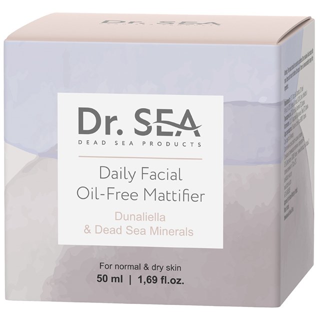 Dr.Sea Cosmetics Daily Facial Oil-Free Mattifier Face Cream With Dunaliella and Dead Sea Minerals Extracts Cream for Oily Skin