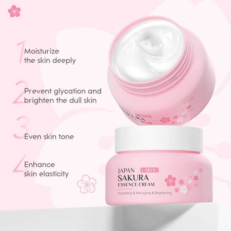 Wholesale Natural Plant Skin Care Cherry Blossom Whitening Essence Moisturizing Face Cream Japan Sakura Anti Aging Essence Cream