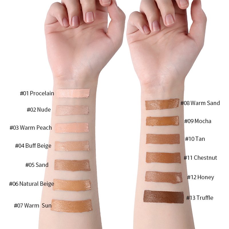 Langmanni Liquid Foundation Matte Concealer Facial Primer Base Fullcover Freckles Acne Waterproof Lasting 24 hours MakeUp