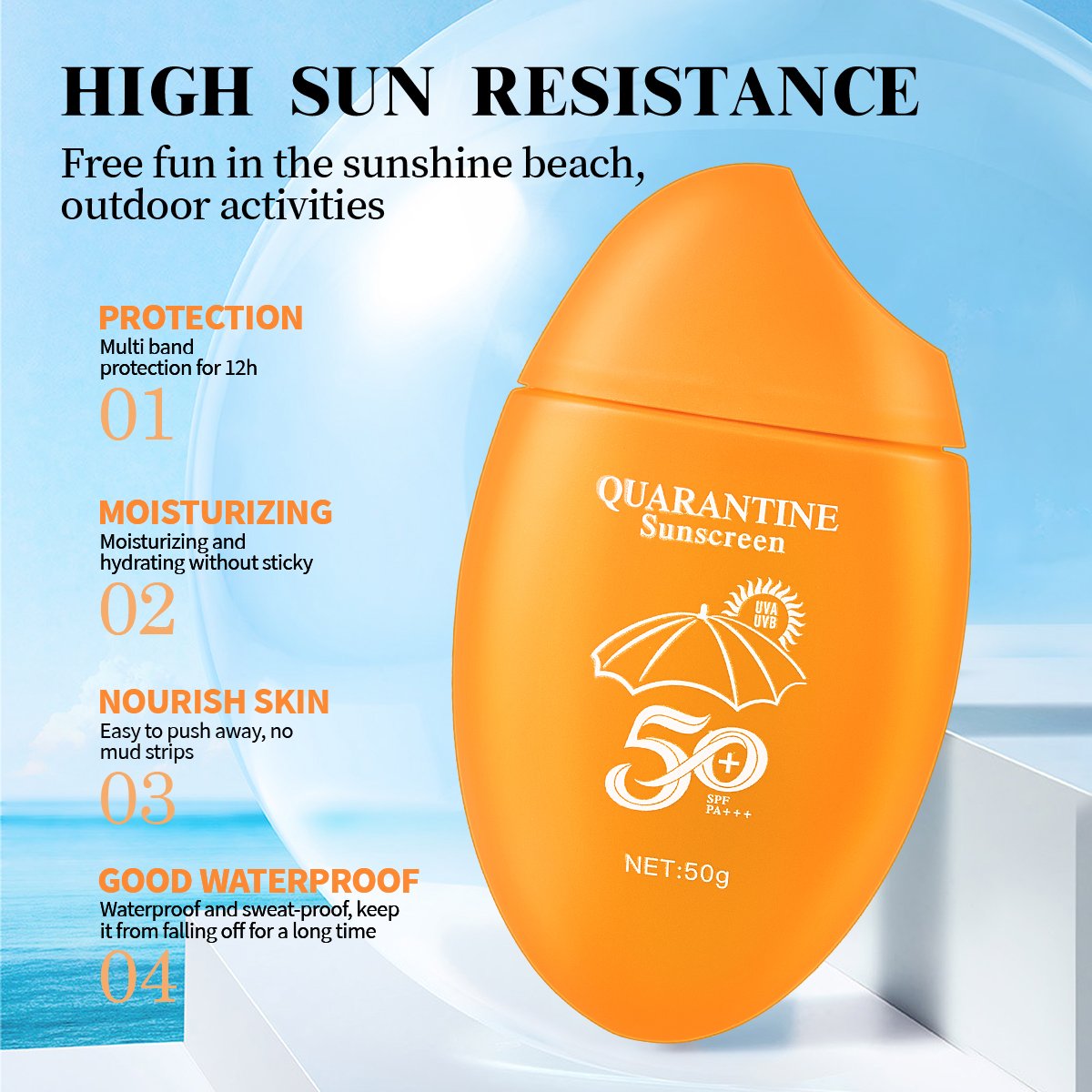 Cross-border Fangbao FORMBO genuine long-lasting facial milk SPF50 UV isolation face cream cosmetic factory trade wholesale.