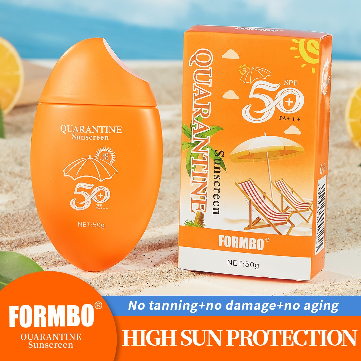 Cross-border Fangbao FORMBO genuine long-lasting facial milk SPF50 UV isolation face cream cosmetic factory trade wholesale.