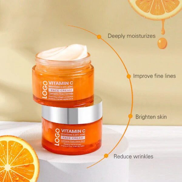 Deep moisturize and nourish the skin reduce wrinkles firm even skin tone repair and smooth skin vitamin C face cream