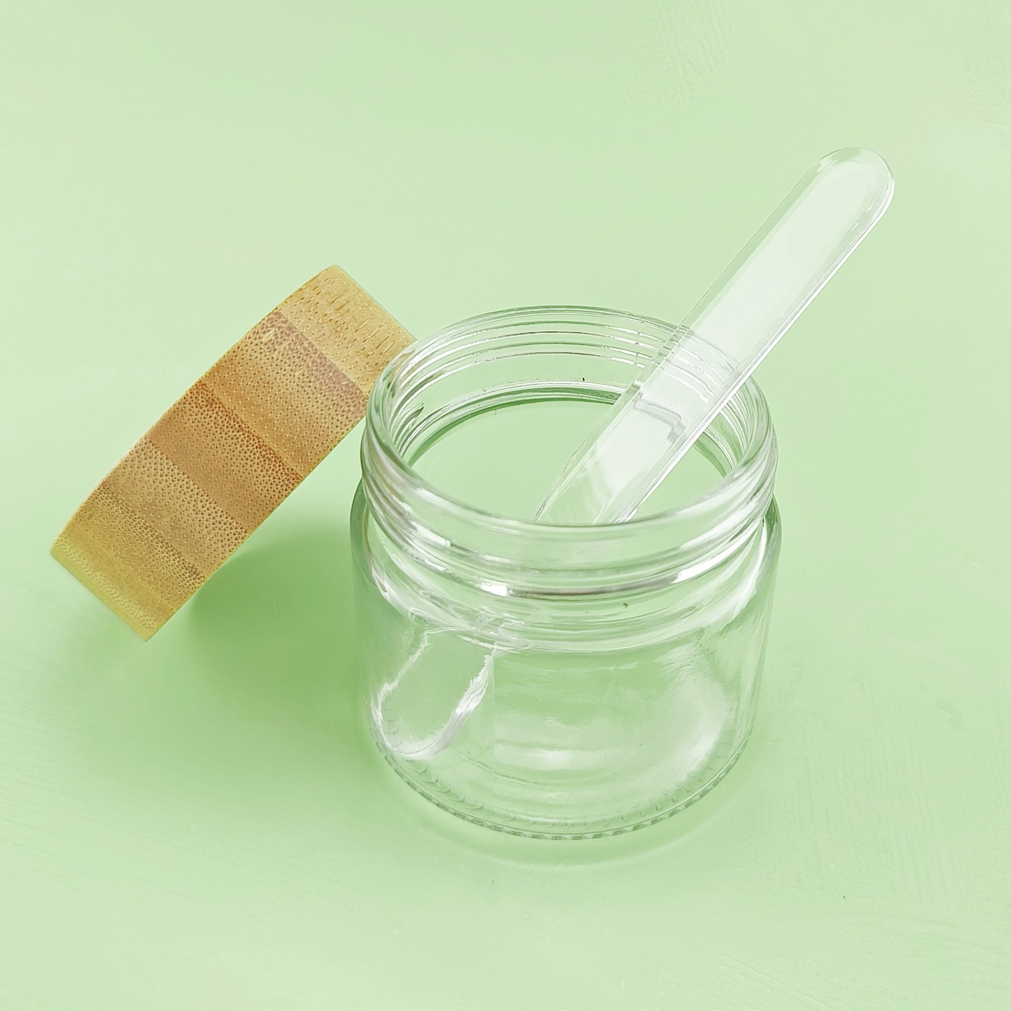 Clear Low Price Mini Cosmetic Spatula Facial Cream Spoon Plastic Small Makeup Scoop cream spoon transparent In stock