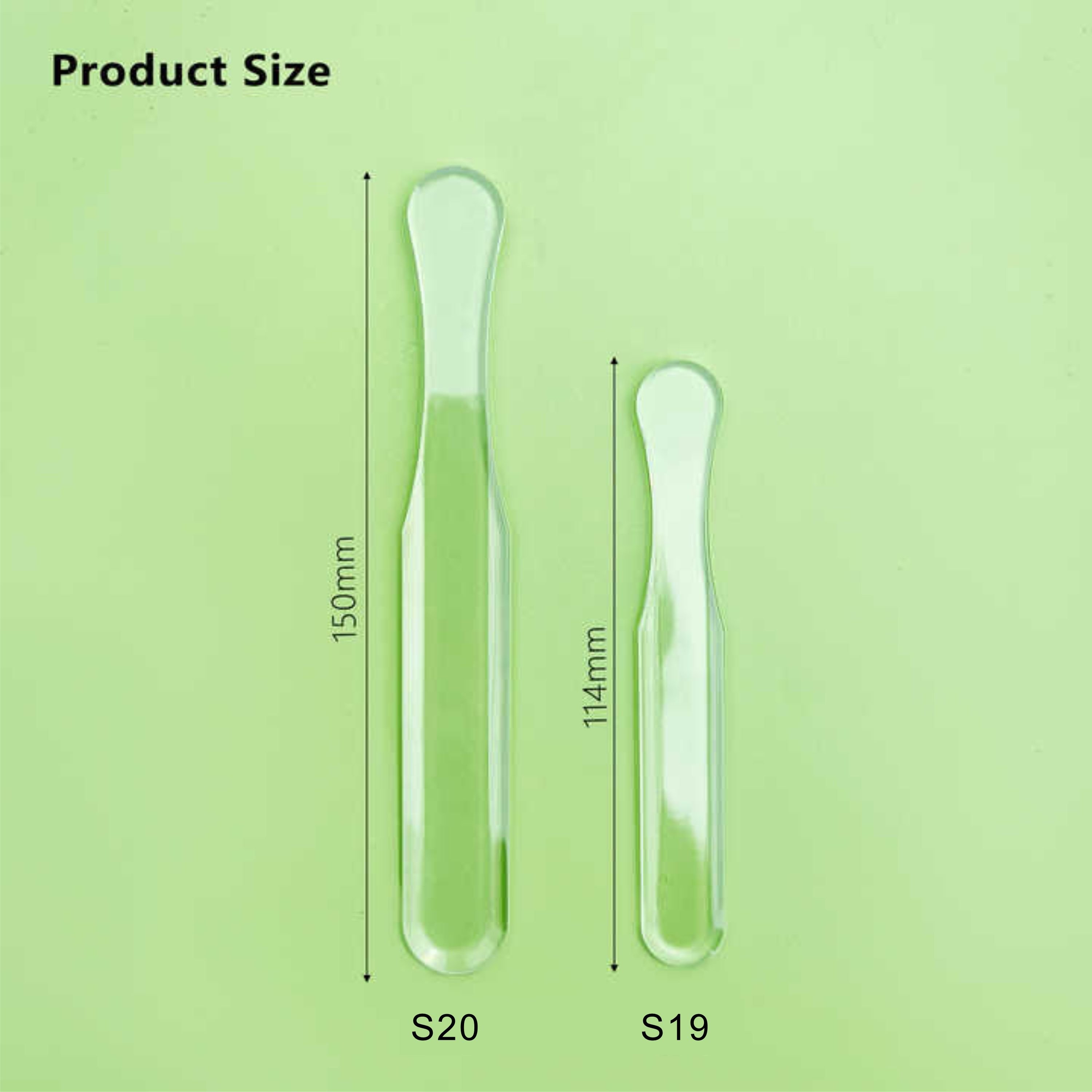 Clear Low Price Mini Cosmetic Spatula Facial Cream Spoon Plastic Small Makeup Scoop cream spoon transparent In stock