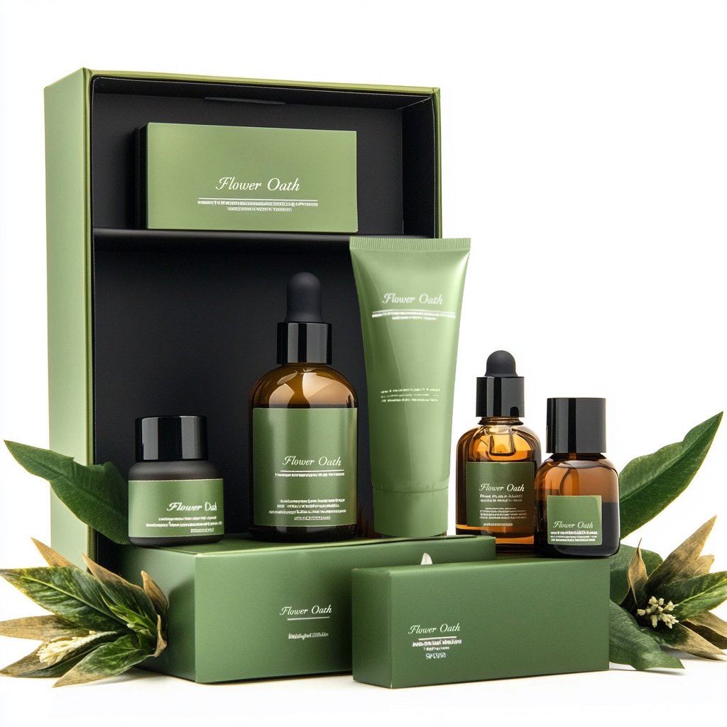 Natural herbal essence Organic skin care set Brightening, whitening and anti-aging 5P skin care set