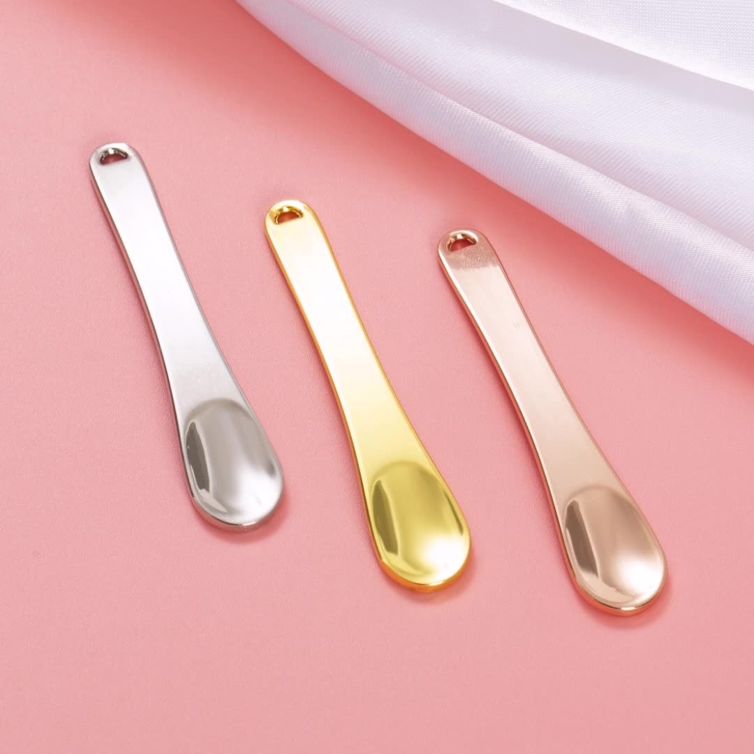 Makeup Spoon Silver Gold Cosmetic Facial Care Face Cream Scoop Beauty Care Spoon Spatula