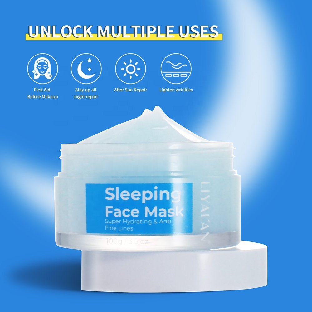 Private Label Facial Reduce Fine Lines Moisturizing Hydrating Skincare Crystal Night Sleeping Face Mask