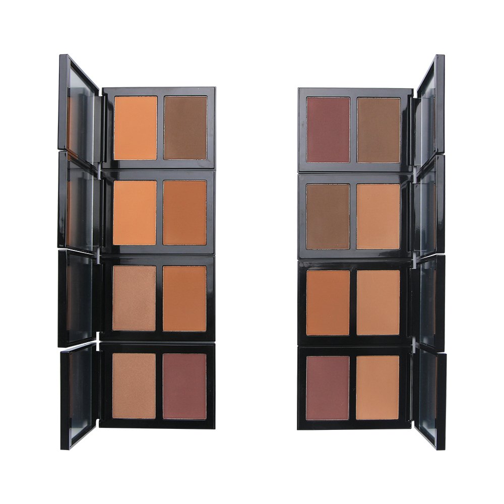 High Pigment 6 Colors Pink Round Cosmetic Private Label Contour Brown Blush Palette Fine Powder