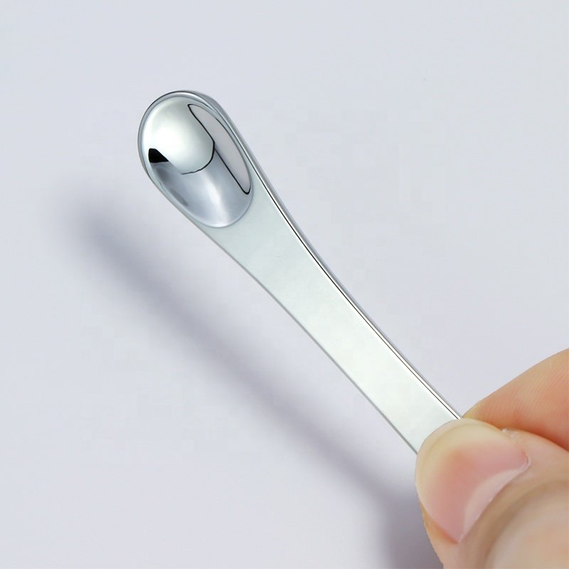 60mm Luxury Black Gold aluminum makeup metal Mini spoon spatulas