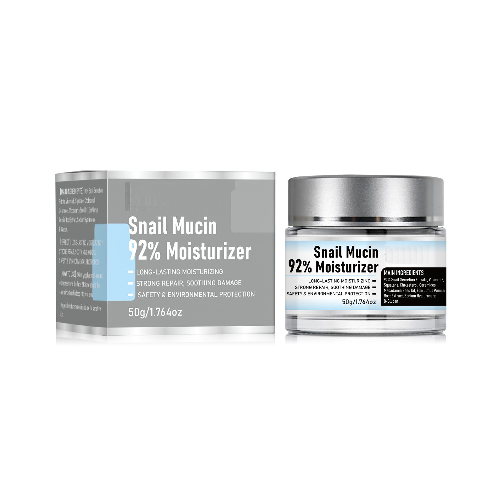 hot sale snail mucin hydrating smoothing face cream 50g firming moisturizing repair skin barrier nourishing whitening