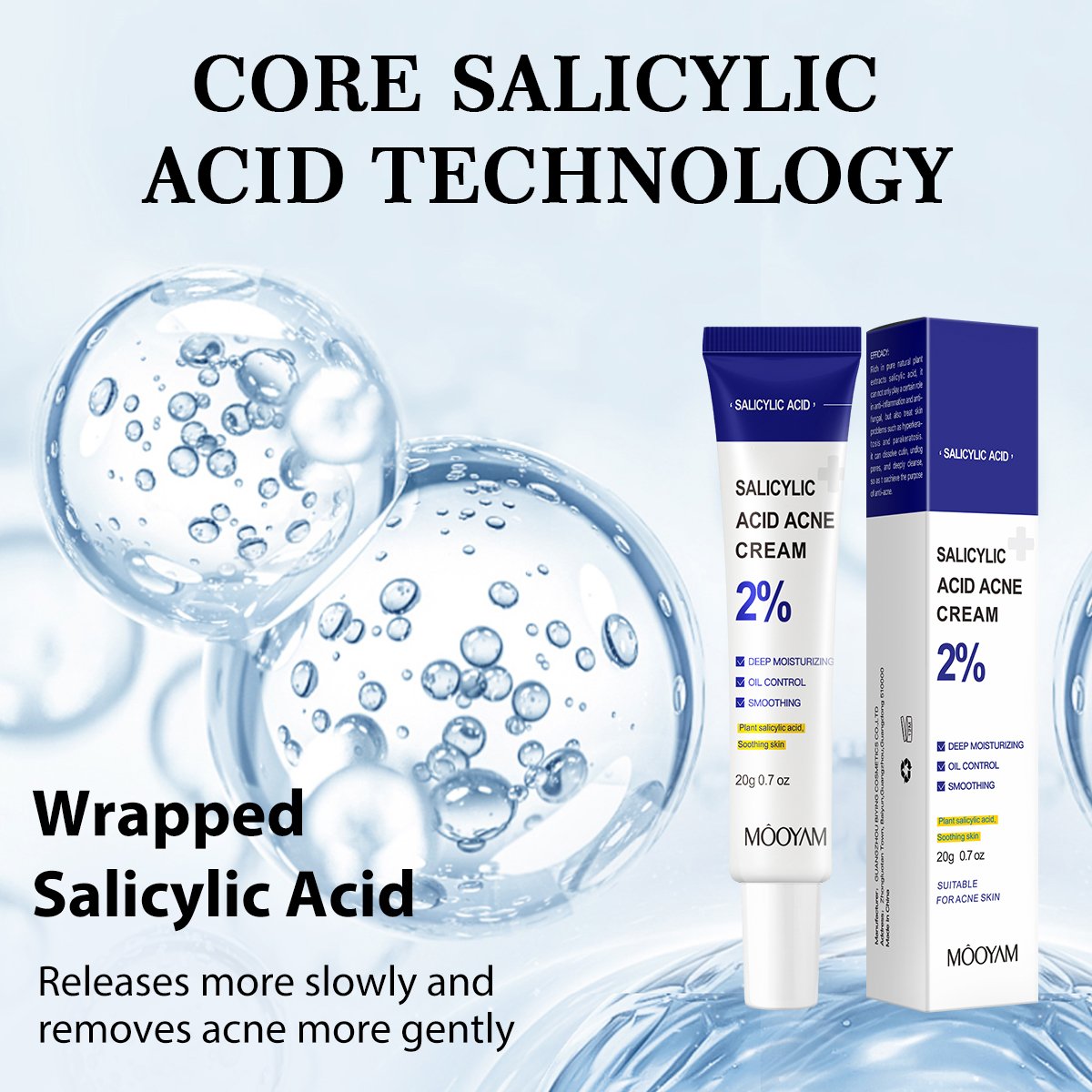 Private Label Acne Breaking Cream Anti Acne Salicylic Acid Acne Scar Removal Treatment Skin Care Face Cream