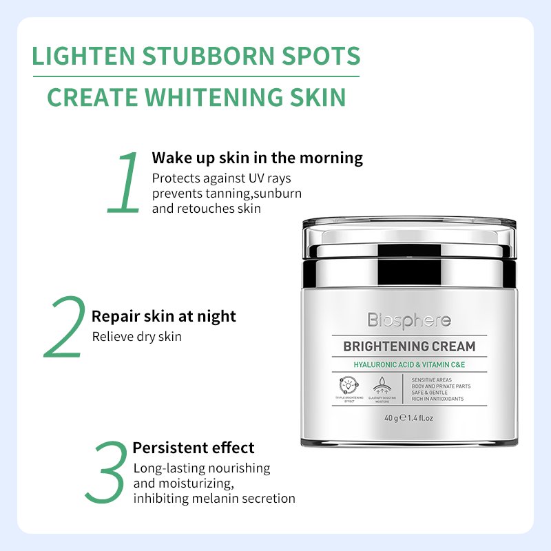 Biosphere Vitamin C Even Tone Skin Body Private Parts Black Skin Fast Whitening Set Blondelight Bleaching Brighten Face Cream