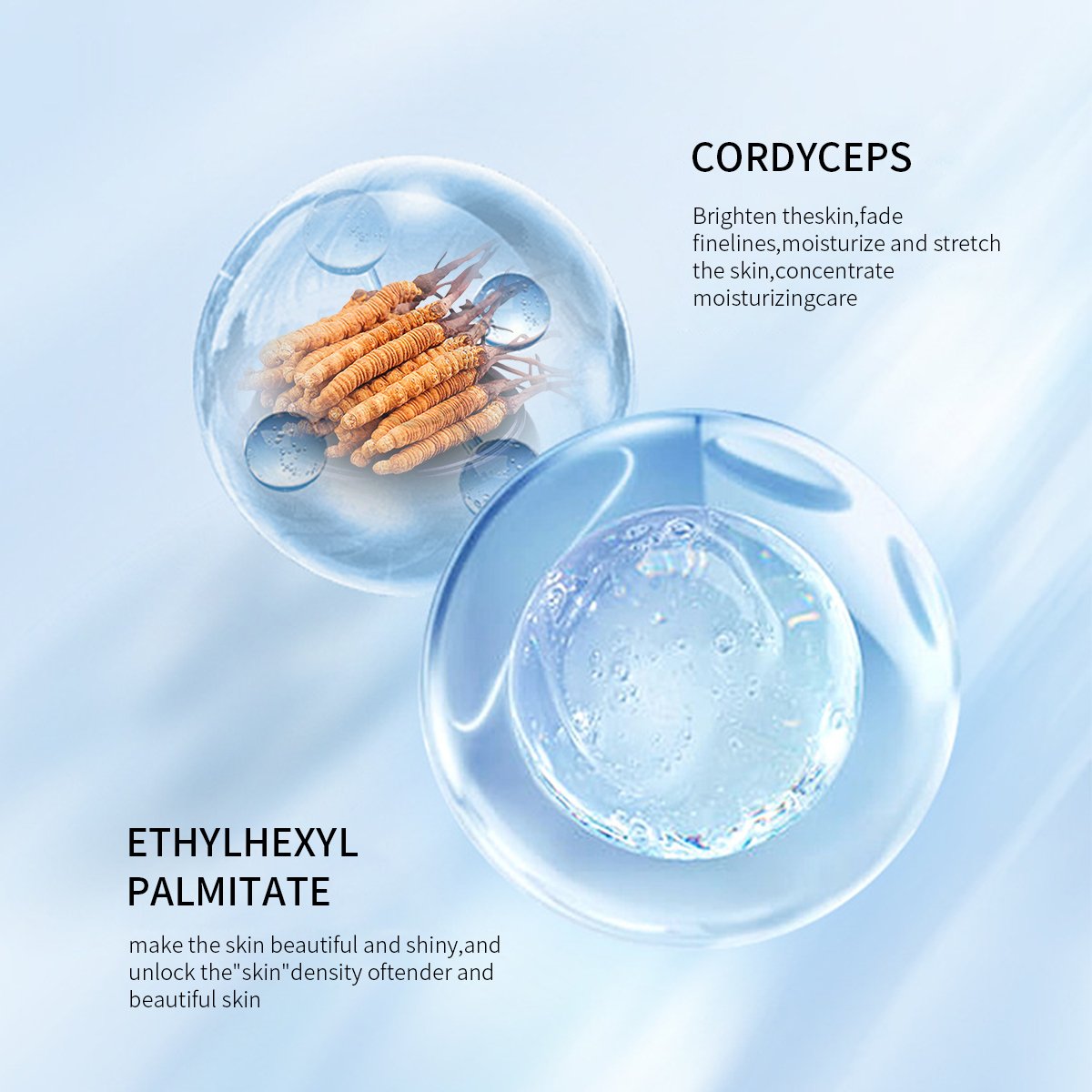 Wholesale Organic Cordyceps Lightening Moisturizer Fresh Soothing Face Cream for Women Not Greasy Skin Care Repair Cream