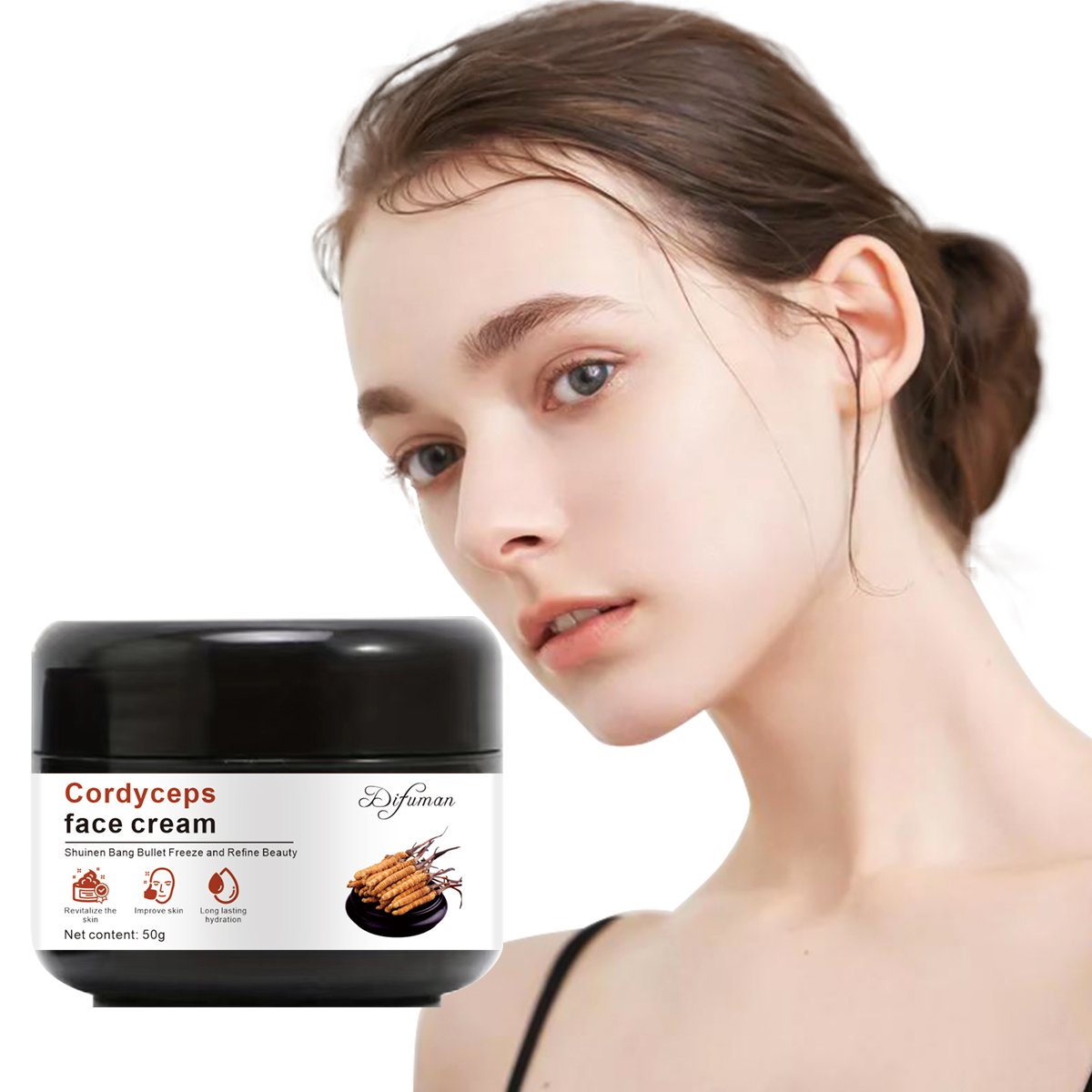 Wholesale Organic Cordyceps Lightening Moisturizer Fresh Soothing Face Cream for Women Not Greasy Skin Care Repair Cream