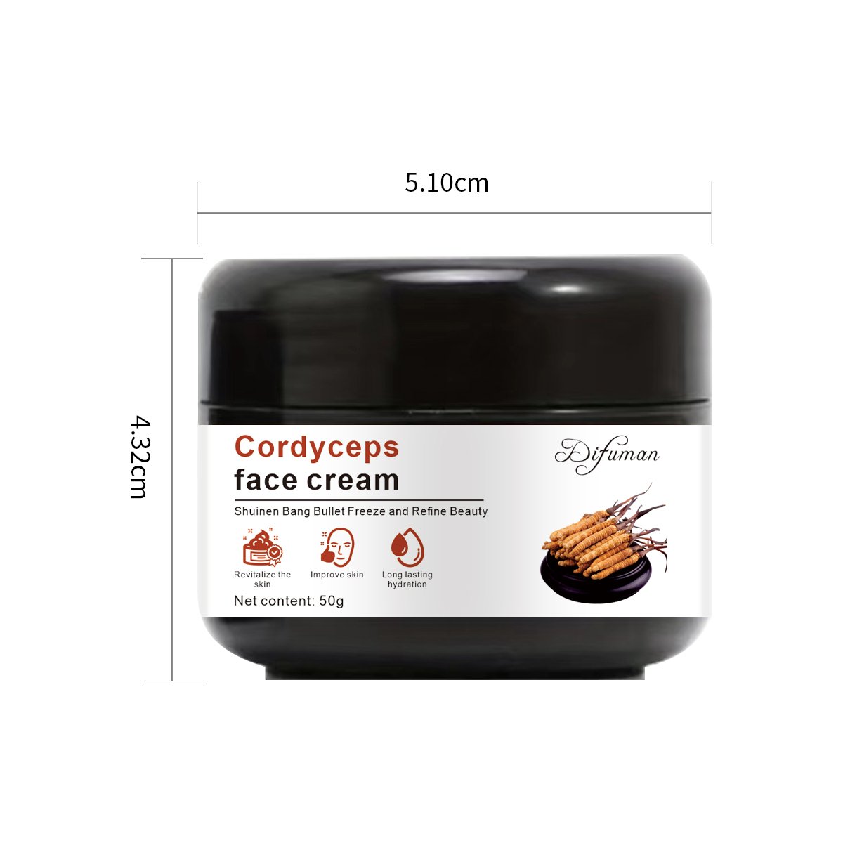 Wholesale Organic Cordyceps Lightening Moisturizer Fresh Soothing Face Cream for Women Not Greasy Skin Care Repair Cream