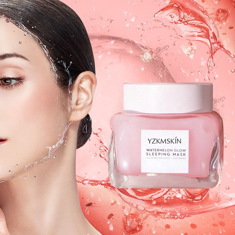 Private Label Natural Vegan Moisturizing Smoothing Beauty Facial Cream Mask Skin Care Cream Watermelon Glow Sleeping Mask