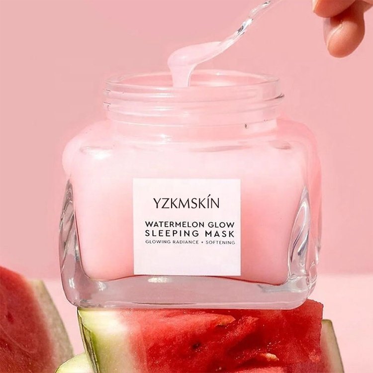 Private Label Natural Vegan Moisturizing Smoothing Beauty Facial Cream Mask Skin Care Cream Watermelon Glow Sleeping Mask