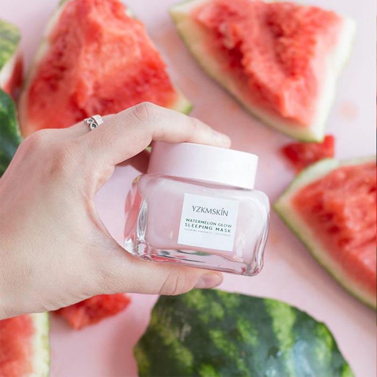 Private Label Natural Vegan Moisturizing Smoothing Beauty Facial Cream Mask Skin Care Cream Watermelon Glow Sleeping Mask