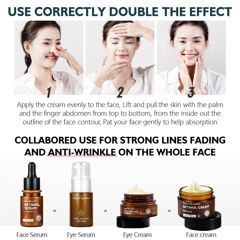 Retinol Firming Activating Face Cream Evenly Brightening Skin Color Fading Wrinkles Shrink Pores Control Oil Face Cream