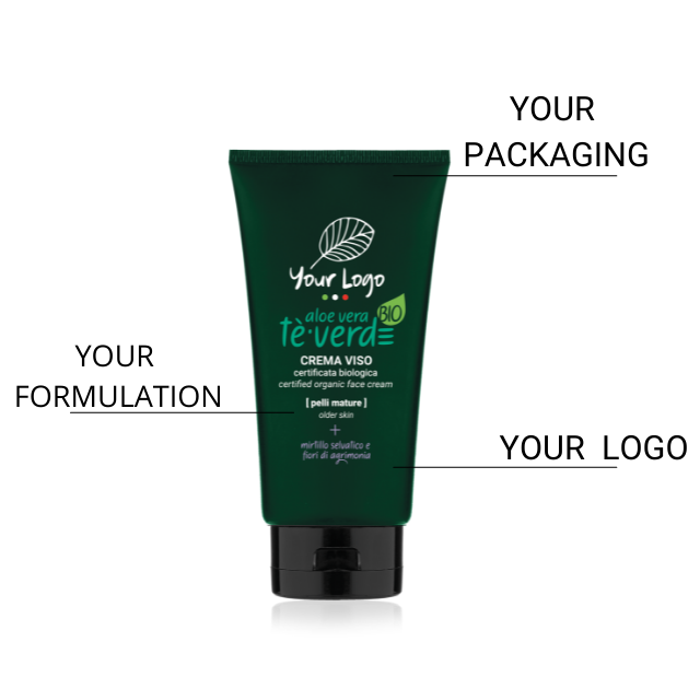 Made in Italy Private Label Organic 50ml Aloe Vera Blueberry Anti Aging Face Cream for Mature Skin