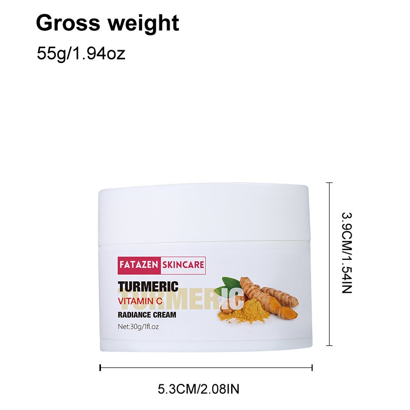 Creme Facial Private Label Long Lasting Vitamin C Turmeric Face Cream Anti Aging Moisturizing Whitening Radiance Facial Cream