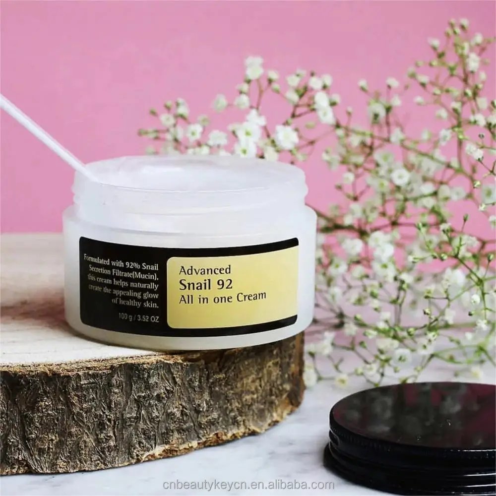OEMODM Wholesale Private Label Organic Skin Care Snail Advanced 92 Mucin Essence Moisturizing Repair Snail Face Cream Customized