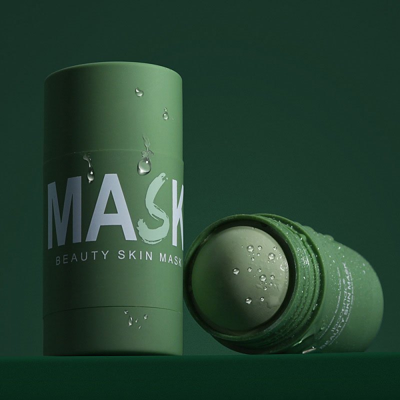 Green Tea Purifying Clay Stick Face Cream Moisturizer Stick Deep Clean Pore, Improves Skin for All Skin Types Men Women Female