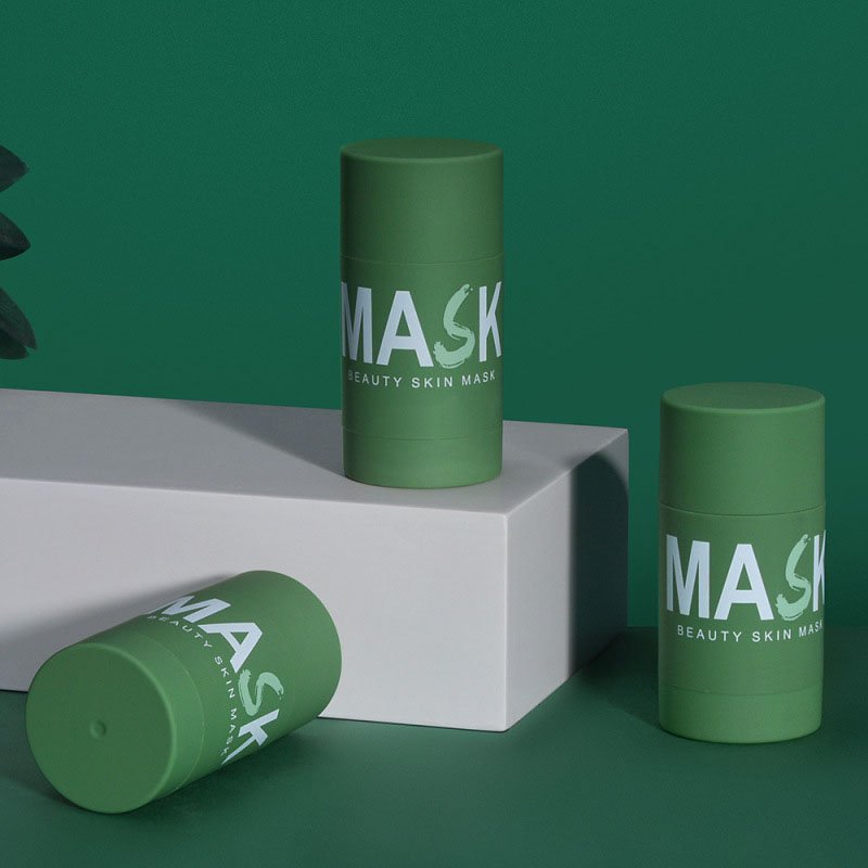 Green Tea Purifying Clay Stick Face Cream Moisturizer Stick Deep Clean Pore, Improves Skin for All Skin Types Men Women Female