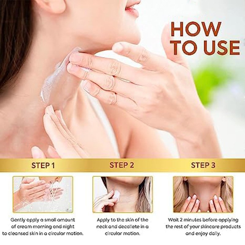 Private Label Anti-Aging Neck Firming Cream Wrinkle Tightening Skin Tone Lift Moisturizer Targeted Face Cream & Lotion