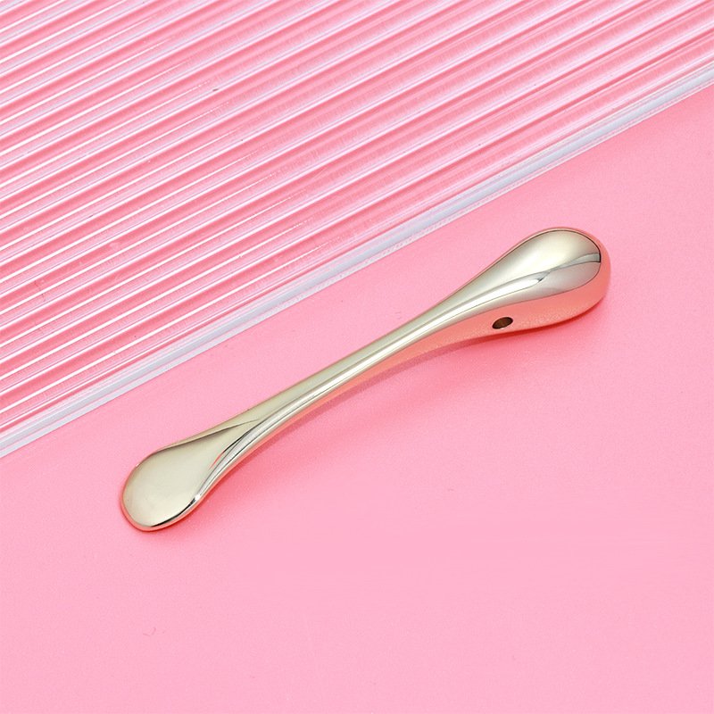 Private Label Laser Custom Logo Eye Cream Facial Scoop Mask Metal Rose Gold Mini Makeup Cosmetic Double Head Spoon
