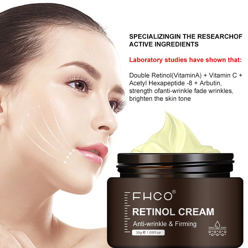 Private Label 30g Moisturizing Anti Aging Retinol Collagen Cream Custom Organic Vegan Anti Aging Moisturizer Retinol Face Cream