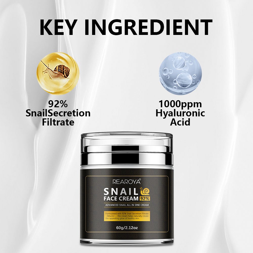 Fine Lines Smoothing Deep Hydration Redness Relieving Natural Snail Mucin Face Cream