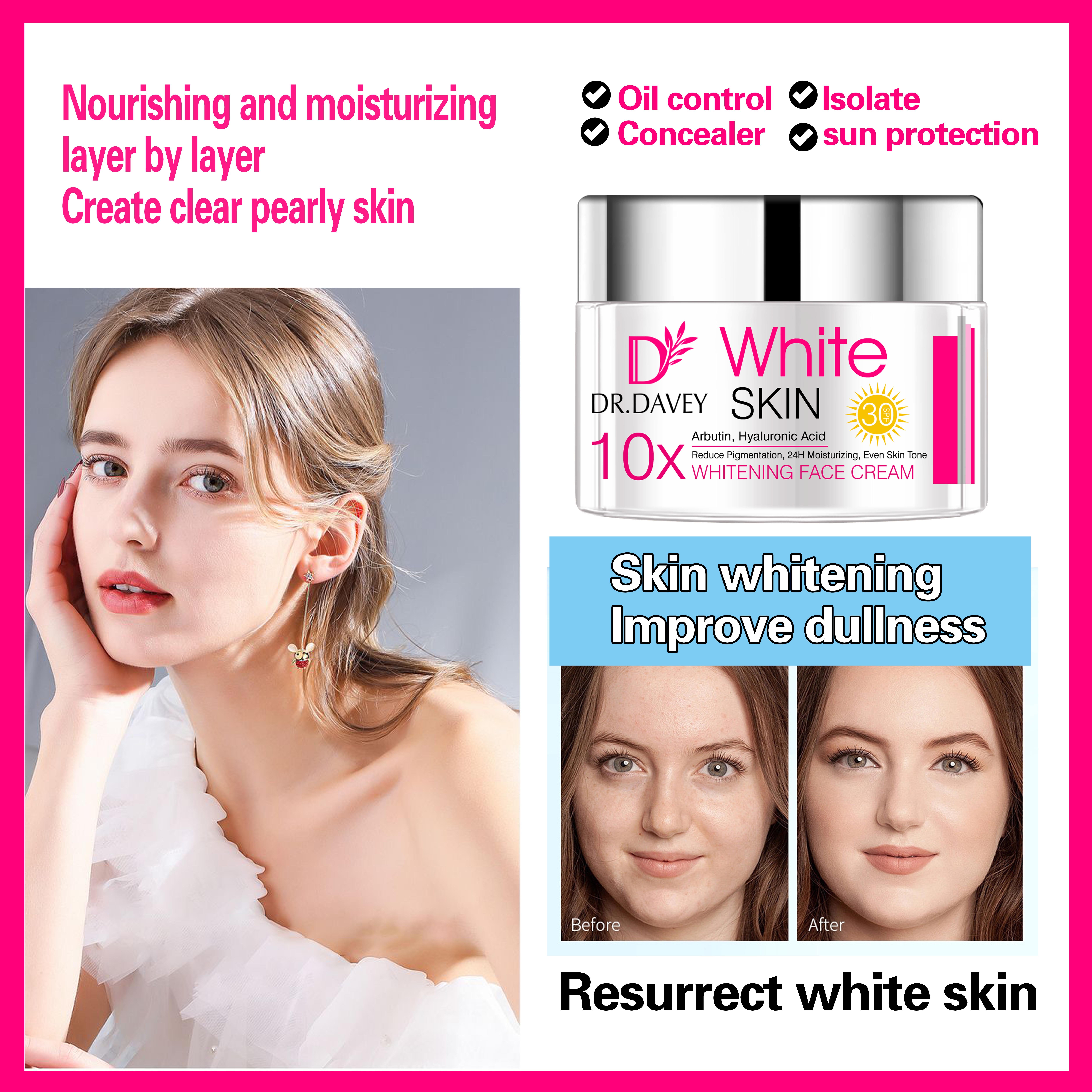 DR.DAVEY Whitening face cream for Dark Skin Lightening Cream Brightening and Moisturizes for Body Face