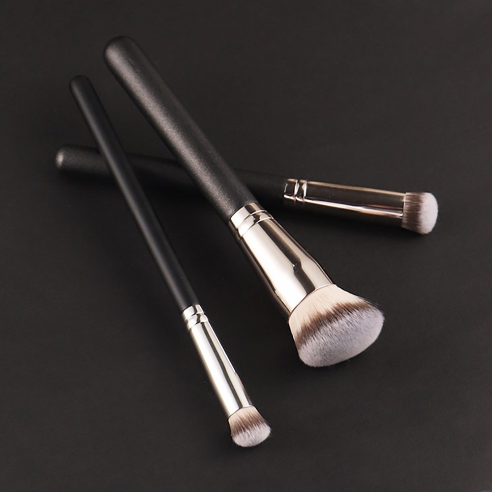 DailyQueen Individual Kabuki Foundation Vegan hair Makeup Brush Luxury Face Flat Top Makeup Tool for Liquid Cream Powder Buffing