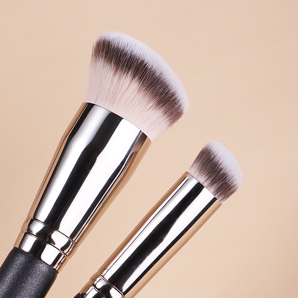 DailyQueen Individual Kabuki Foundation Vegan hair Makeup Brush Luxury Face Flat Top Makeup Tool for Liquid Cream Powder Buffing