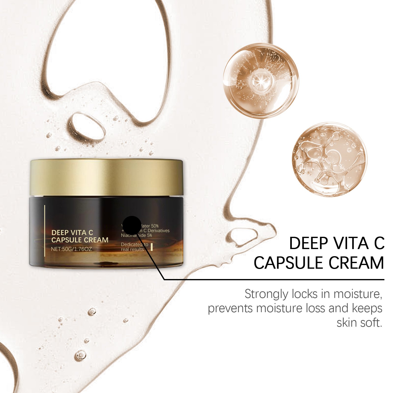 Private Label Capsule Cream Wholesale Lady Face Cream With Capsules Moisturizing Nicotinamide Deep Vita C Capsule Cream