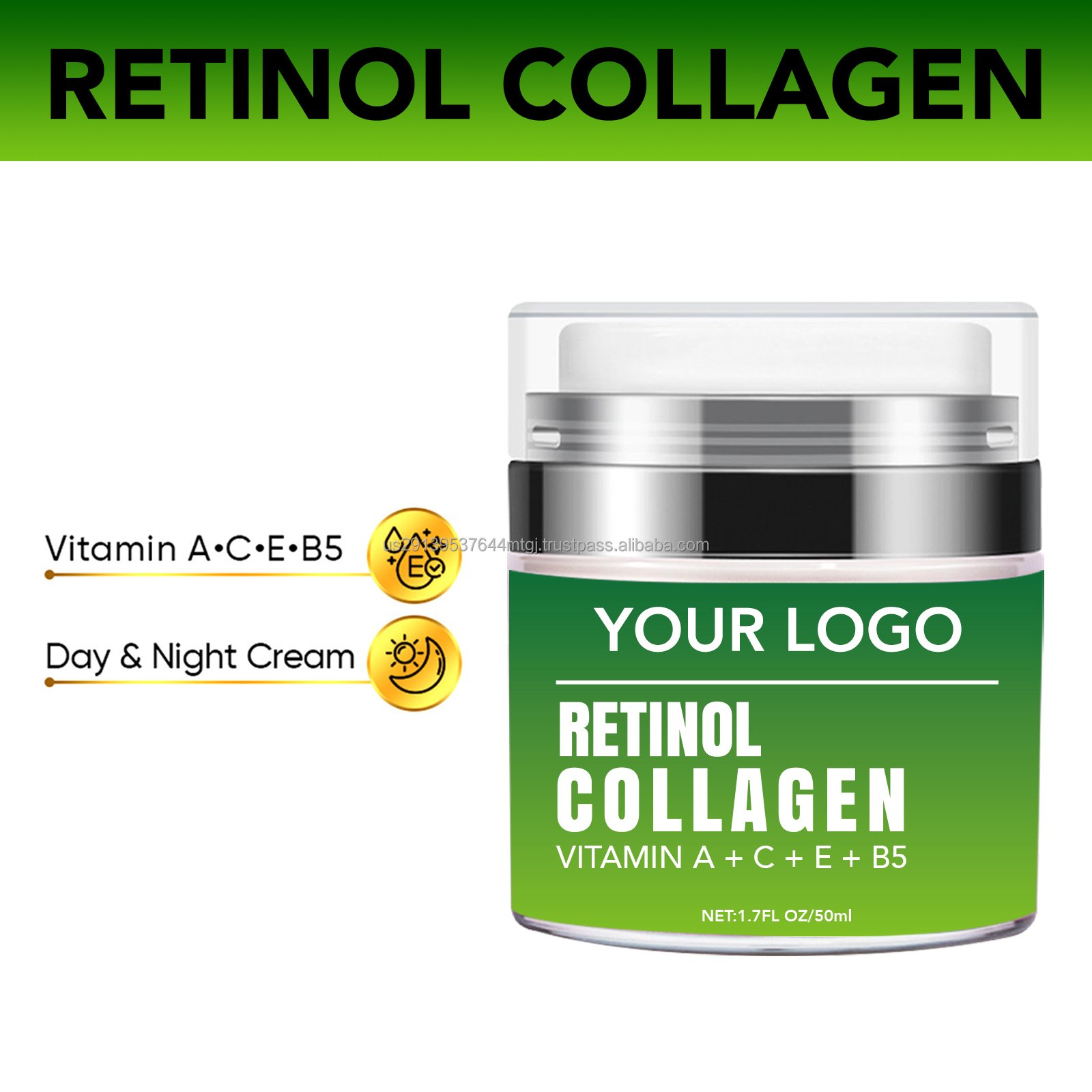 Private Label Care Facial Cream Wholesale Skin Whitening Cream Retinol Collagen vitamin c face Cream