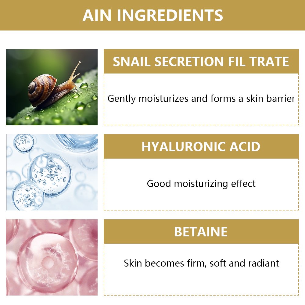 Wholesale face care products snail face cream facial gently moisturizes cream