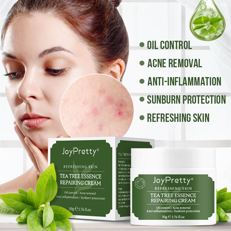 JoyPretty Tea tree face cream private label organic Moisturizer Nourishing Dark Spot Remover Whitening face cream