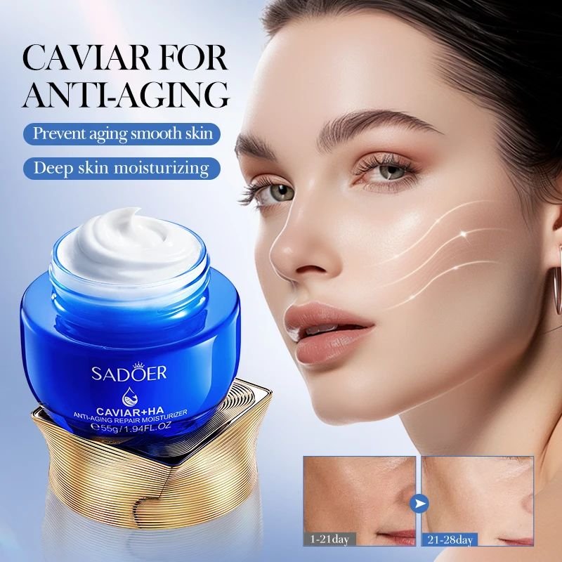 OEM SADOER New Arrival Caviar Moisturizing Repairing Anti-Wrinkle Hyaluronic Acid Face Cream For Women Anti Aging The Best One
