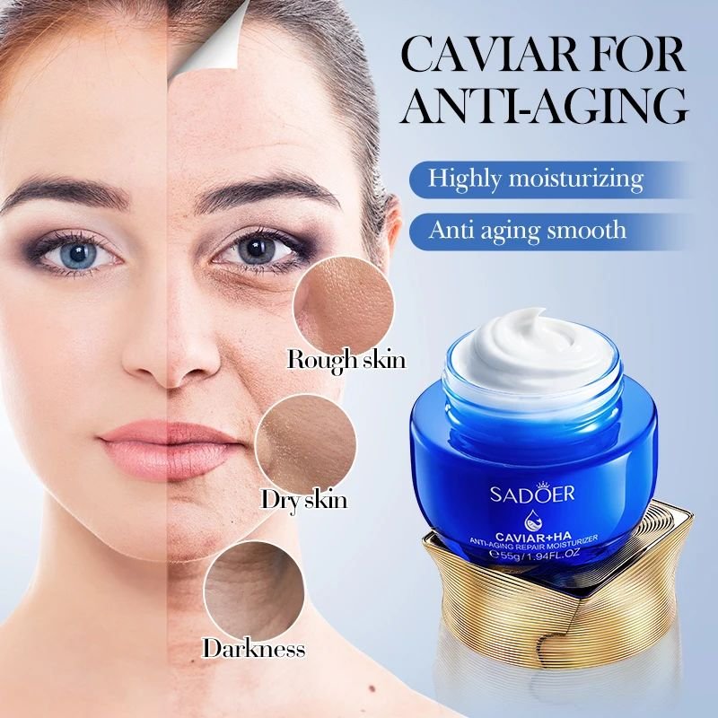 OEM SADOER New Arrival Caviar Moisturizing Repairing Anti-Wrinkle Hyaluronic Acid Face Cream For Women Anti Aging The Best One