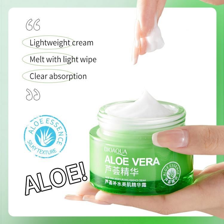 face cream Bioaqua OEM private label organic aloe vera hydrating whitening skin care herbal moisturizing beauty