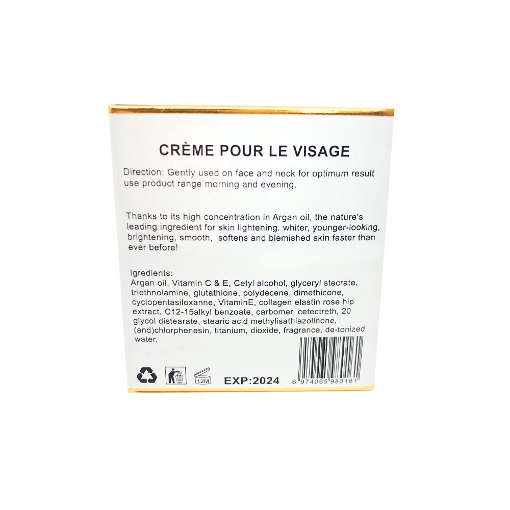 Morocco Argan Oil Face Cream Provides Lasting Hydration Natural Vegan Skin Smooth Improving Skin Tone