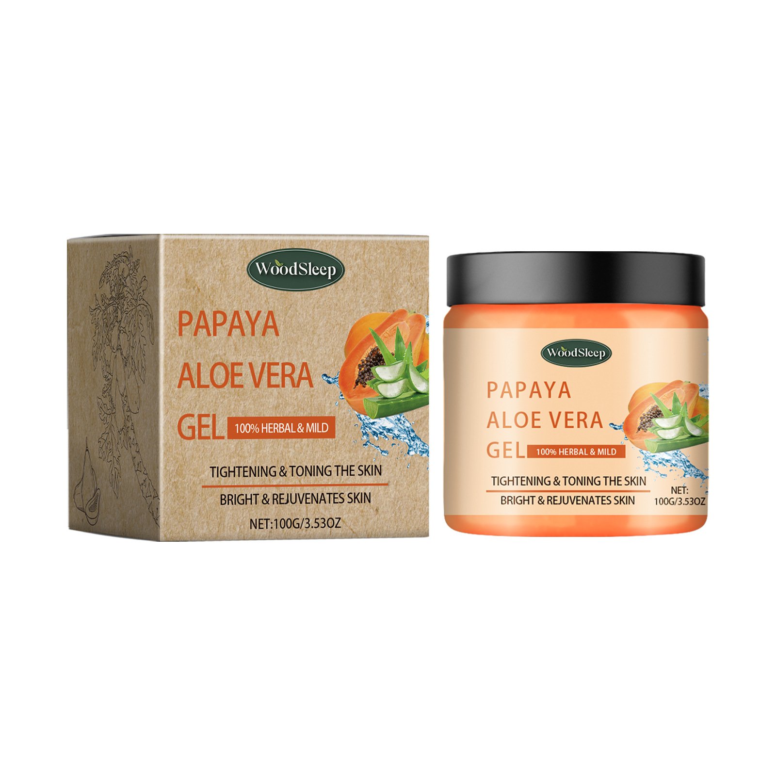 Natural Organic Face Moisturizer Facial Cream Anti-Wrinkle Moisturizing Lotion Papaya Aloe face cream