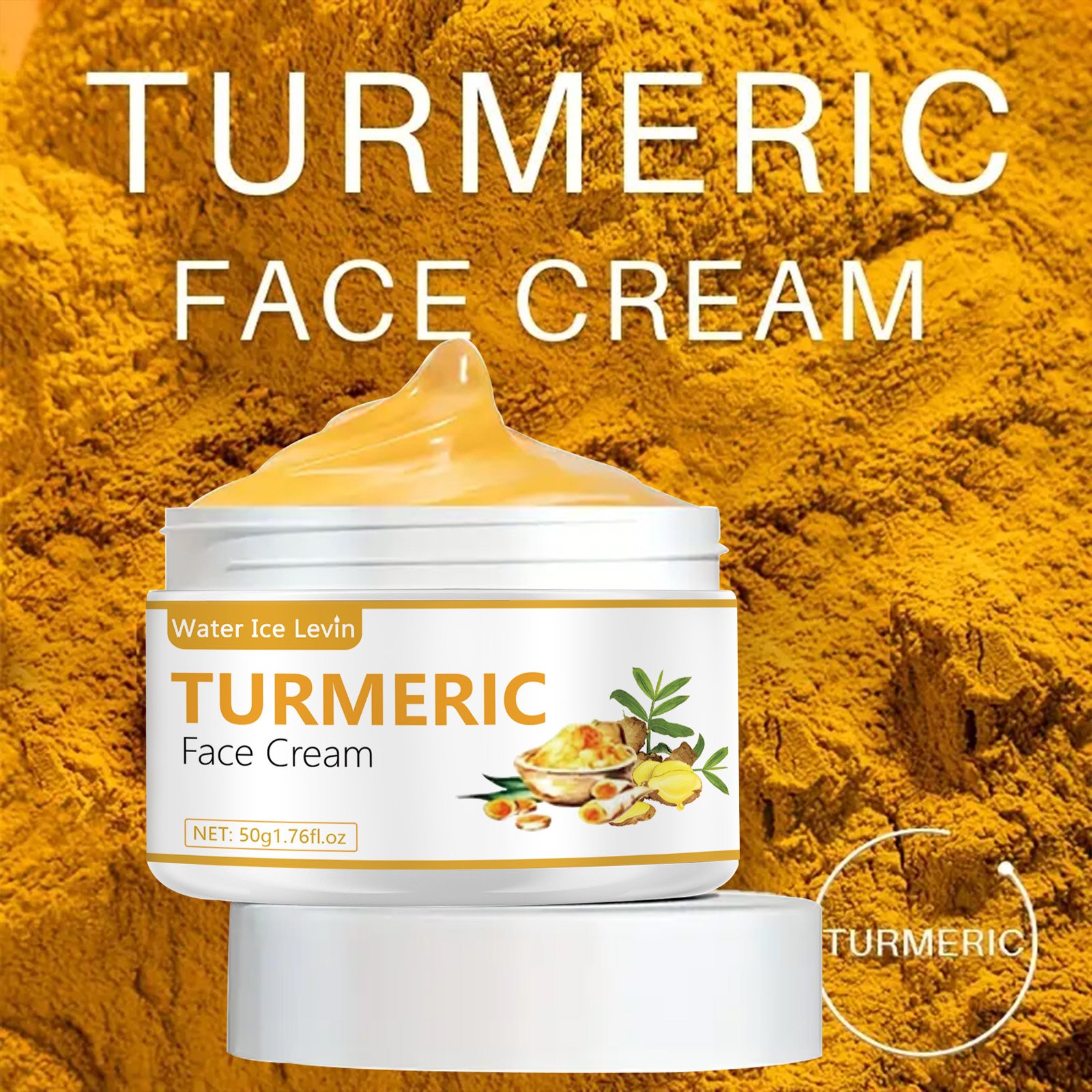 Turmeric moisturizing cream Soothing and moisturizing Vitamin C Turmeric anti-aging face cream 50g