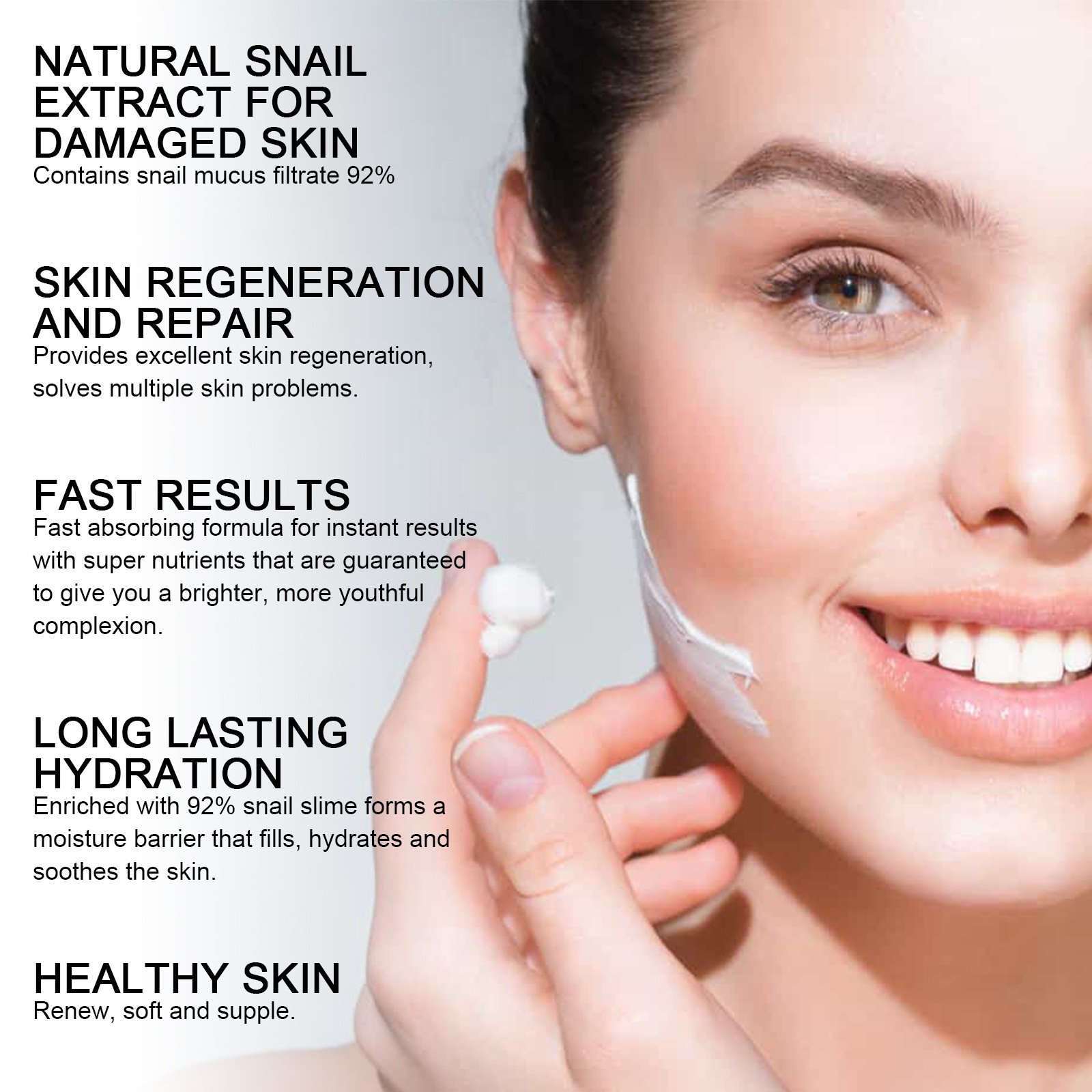 Advanced Snail 92 All In One Face Firming Moisturizing Remove Wrinkles Face skin care Anti Aging Snail Essence Face Cream